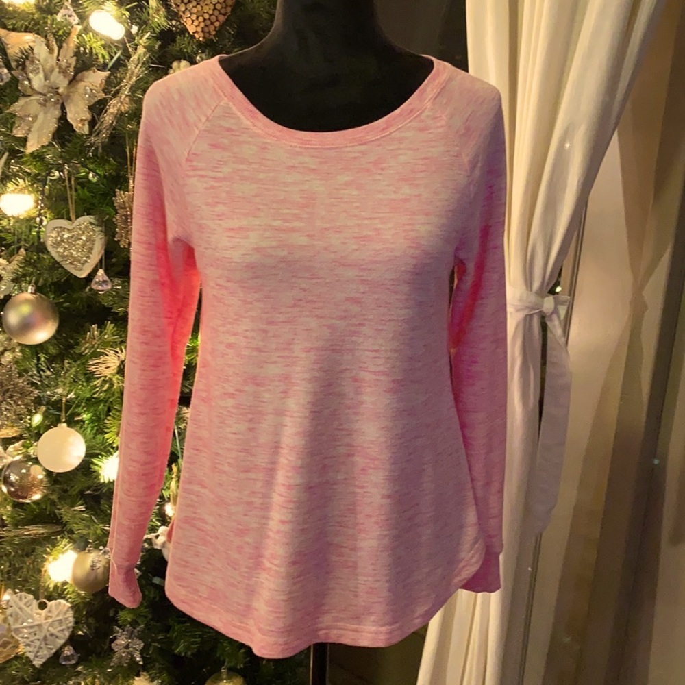 Xhilaration pink longsleeve sweatshirt women’s XS sweater top sleepwear casual​ - Picture 2 of 8